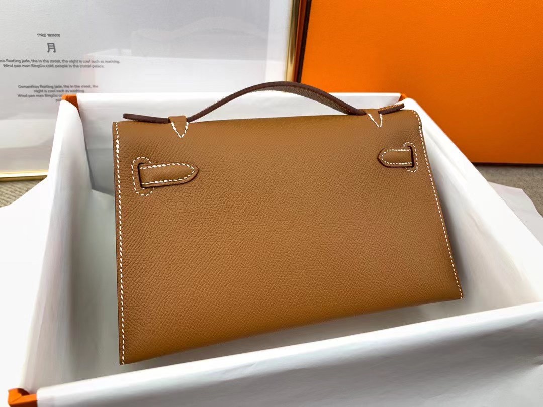 에르메스 미니 켈리백22 골드브라운 금장